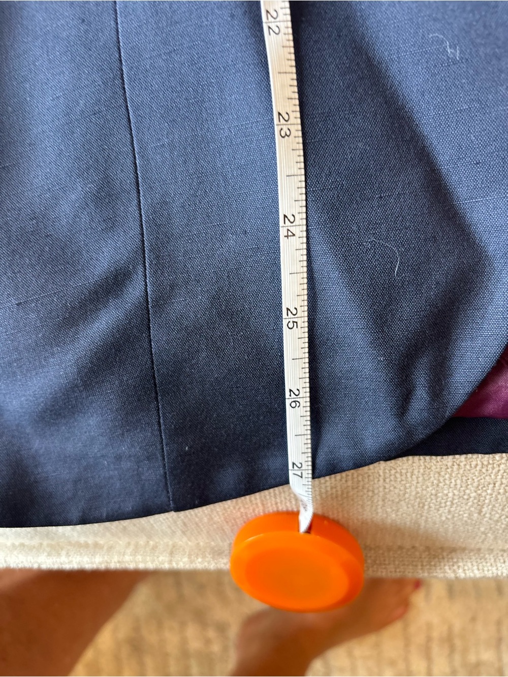 Dior Navy Round-Neck Button Front Collarless Blazer - Picture 8 of 8